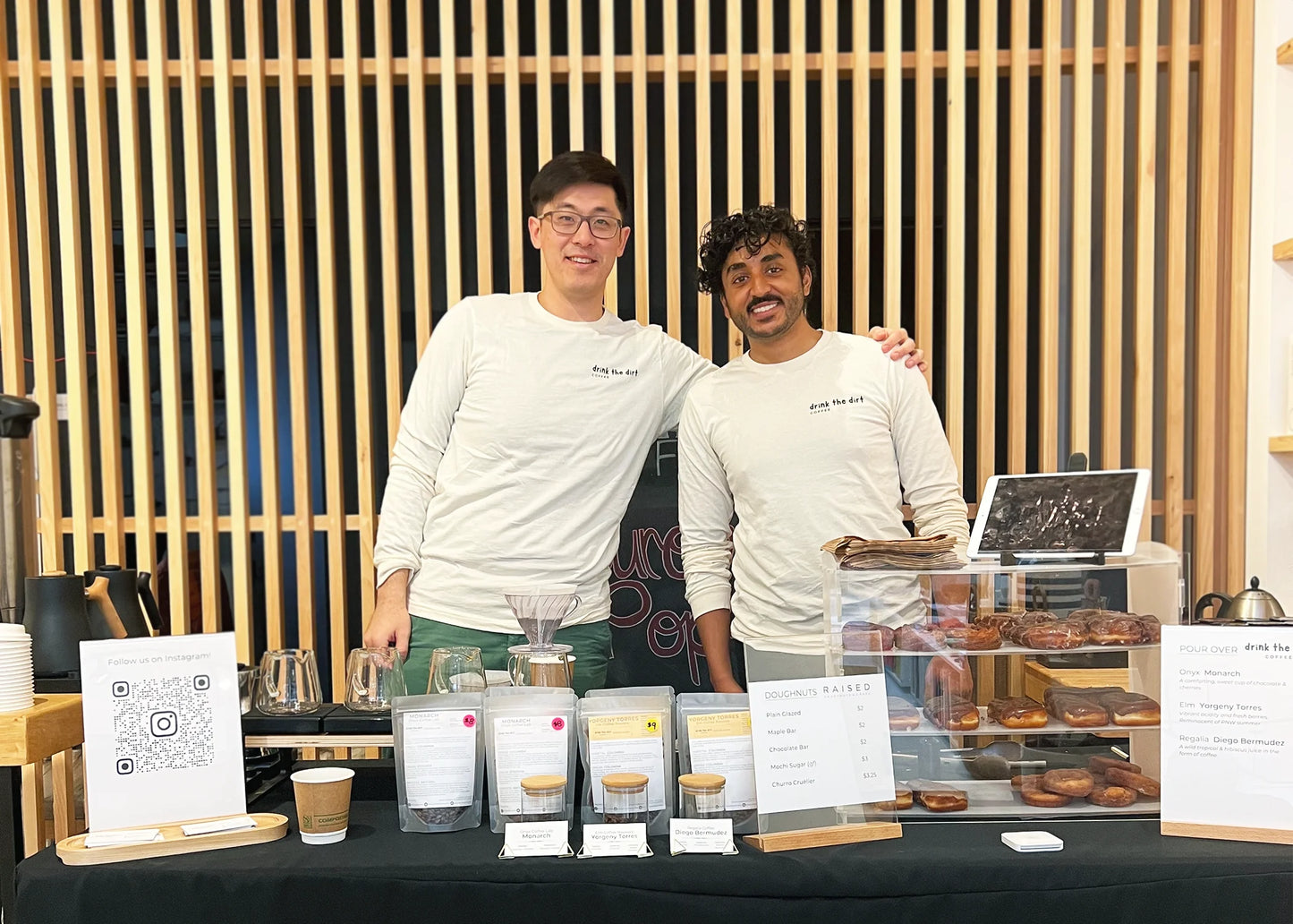 Drink the dirt coffee employees in Woodland Mod for a coffee pop-up in Seattle Washington