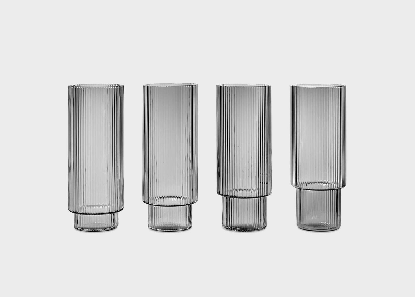 Grey Ripple Long Glasses by Ferm Living
