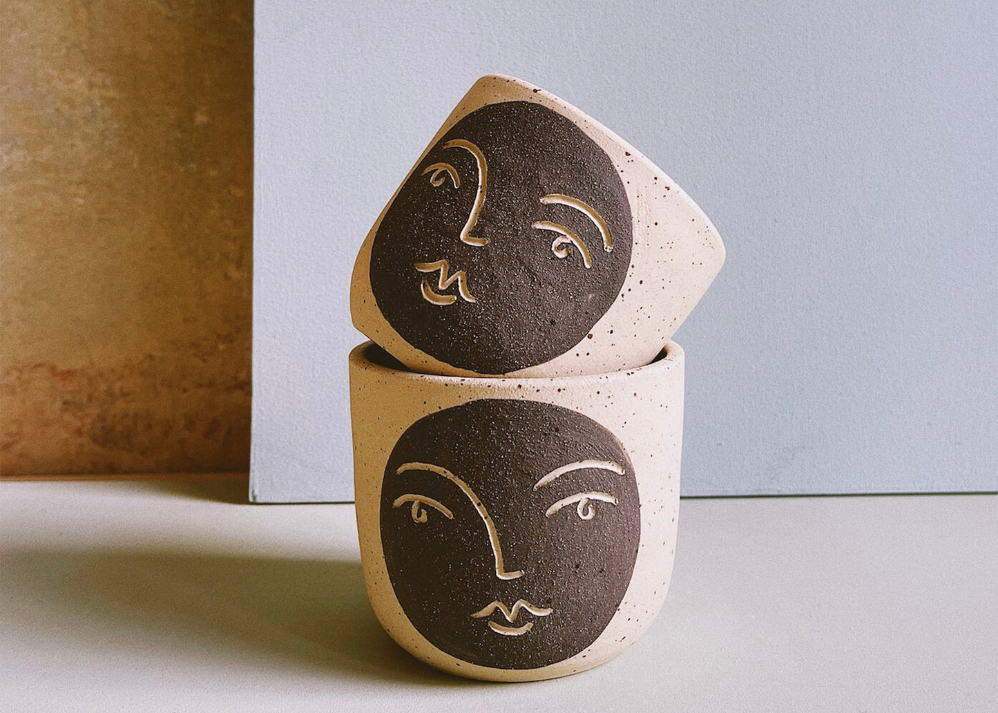 Moon Mug - Black Open Eyes by In August Company