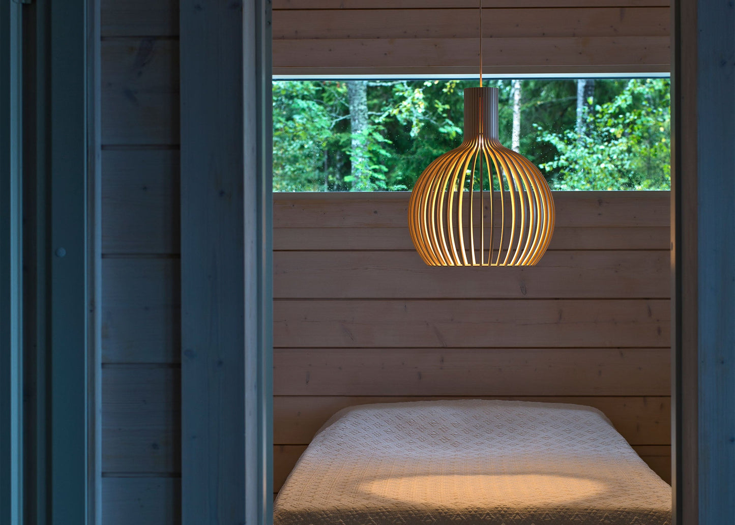 Octo Pendant 4240 and 4241 in Birch by Secto Design