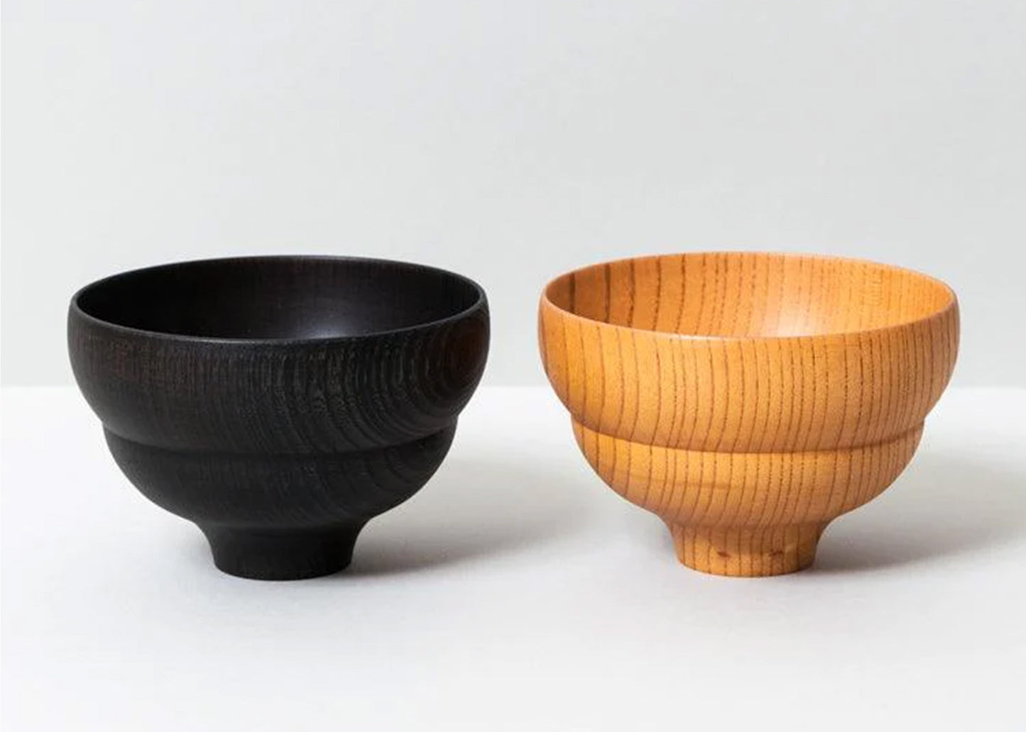 Tsumugi Wooden Bowl - Mokko, Black