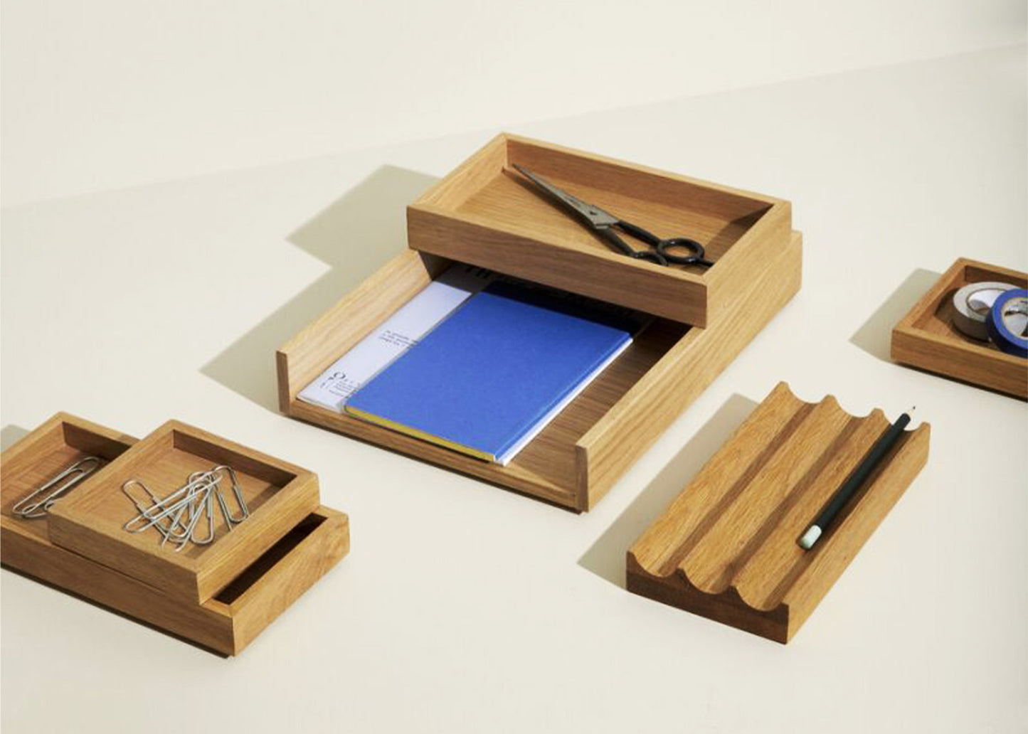 Wave Desk Organizer by Hübsch