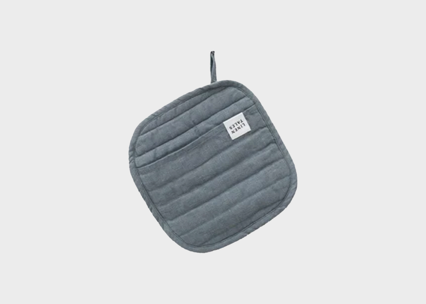 Linen Pot Holder Blue Fog
