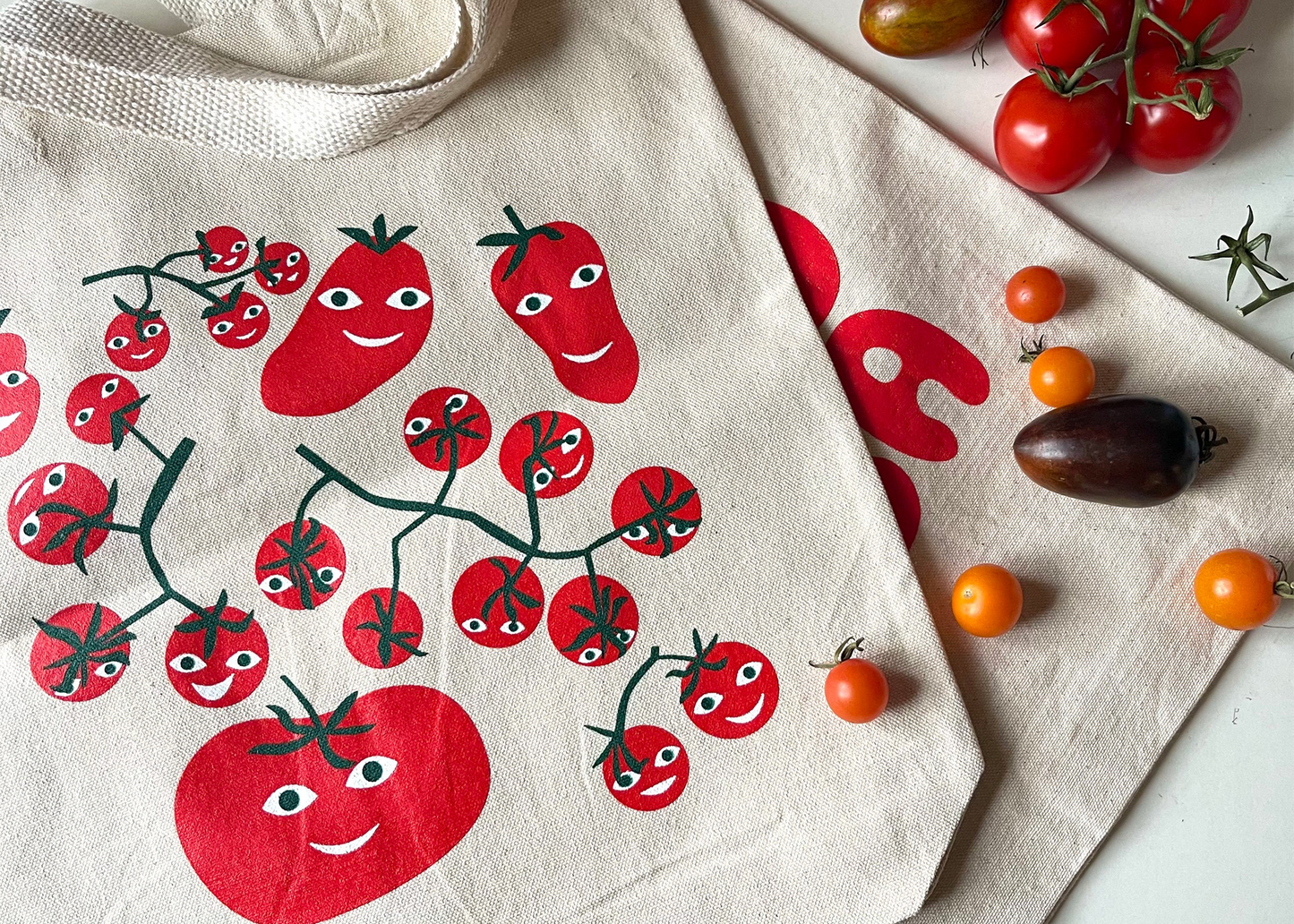 Happy Tomatoes Graphic Tote