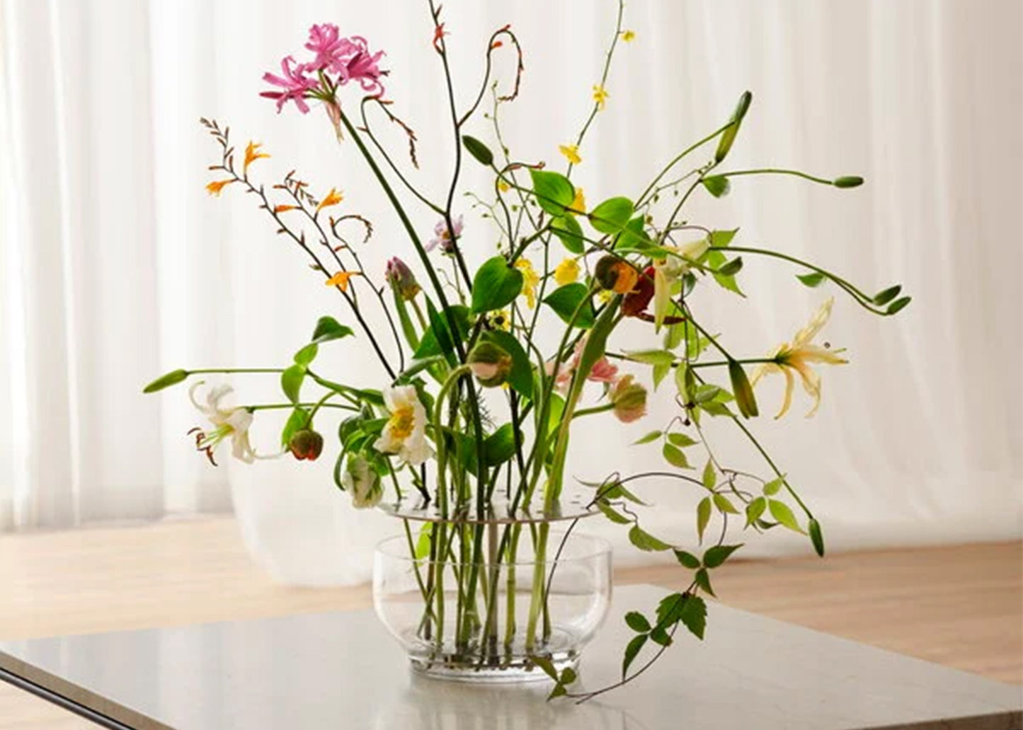 Ikebana Vase - Large Stainless Steel