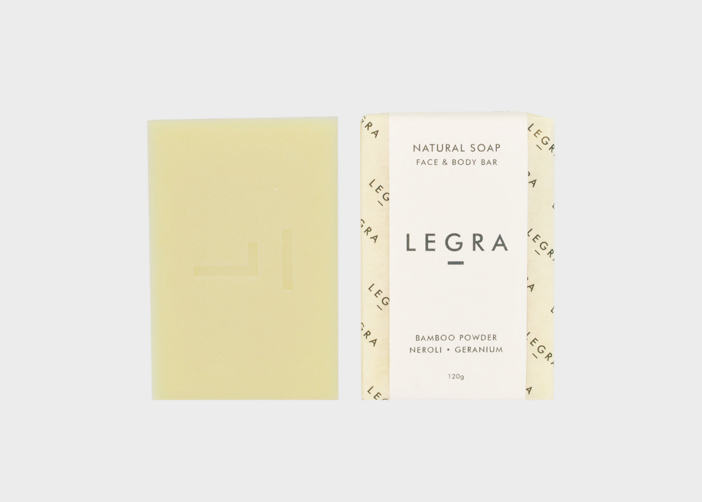 Legra Soap Bar - Bamboo Powder, Neroli, & Geranium