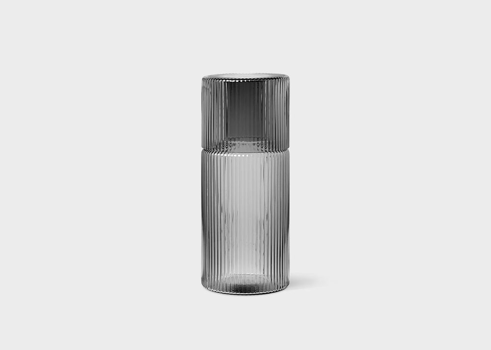 Ripple Carafe small in smoked grey by Ferm Living