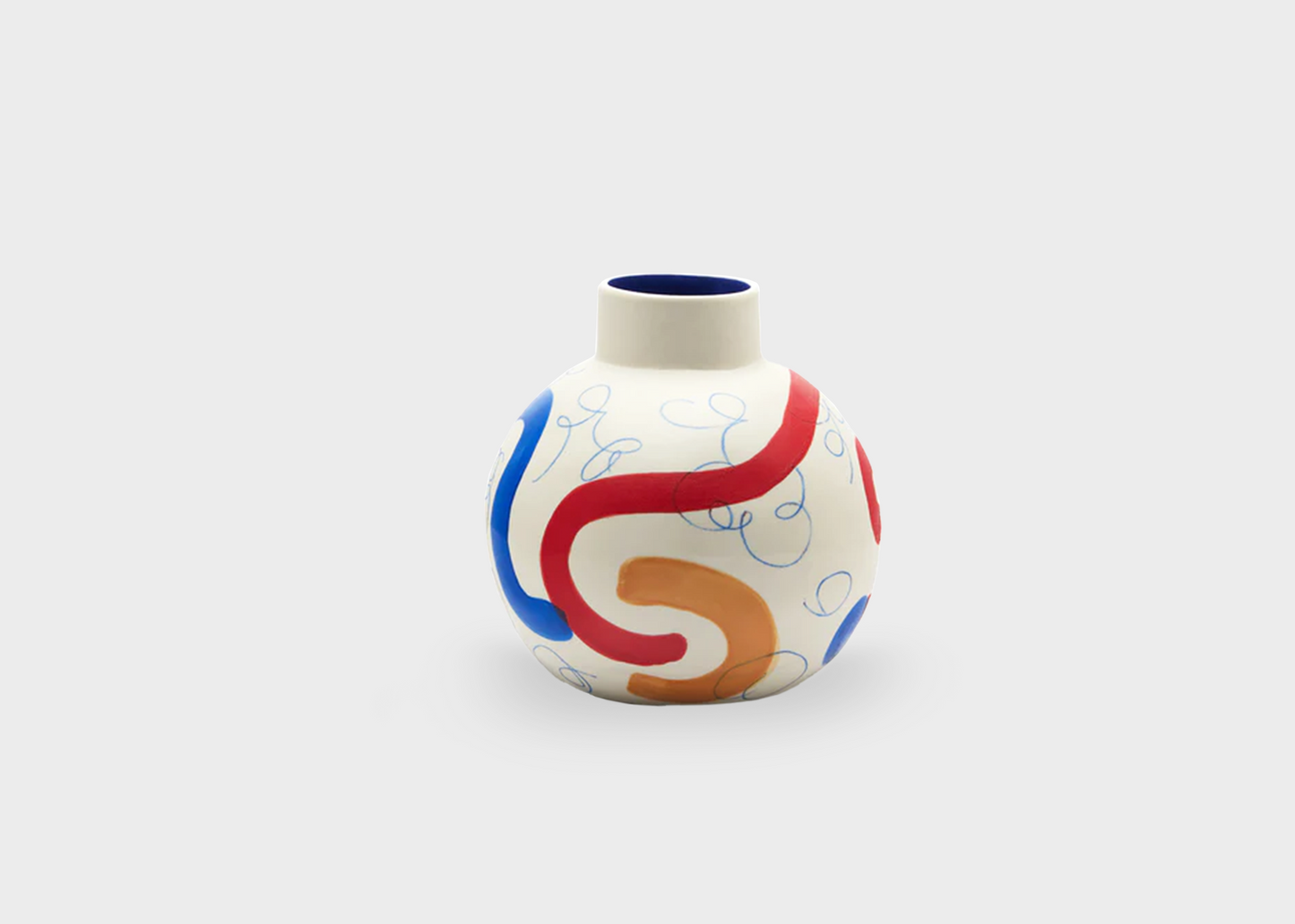 Round Brushstroke Vase by Sophie Alda