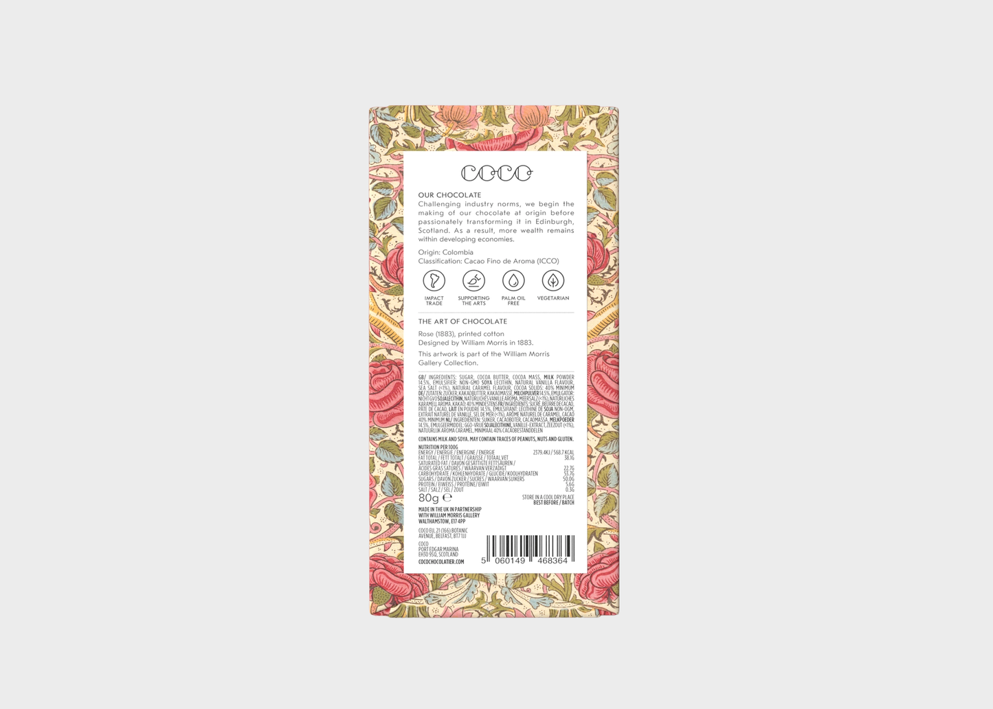 
                  
                    Coco X William Morris - Salted Caramel Milk Chocolate
                  
                