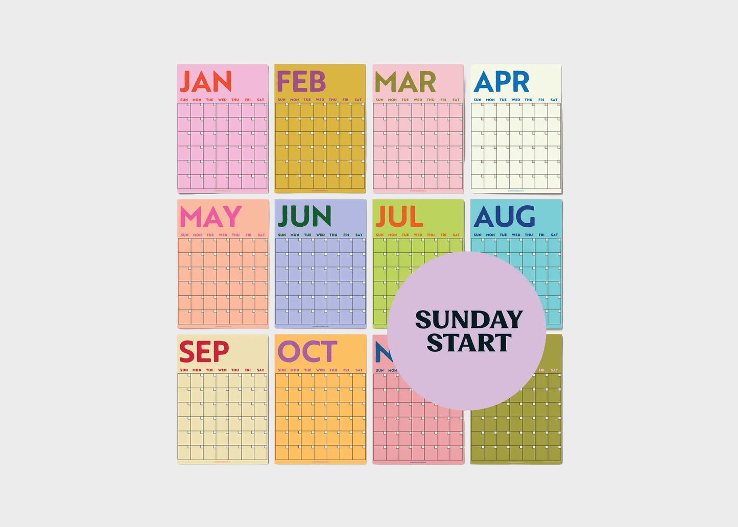 
                  
                    Monthly Undated Wall Planner
                  
                