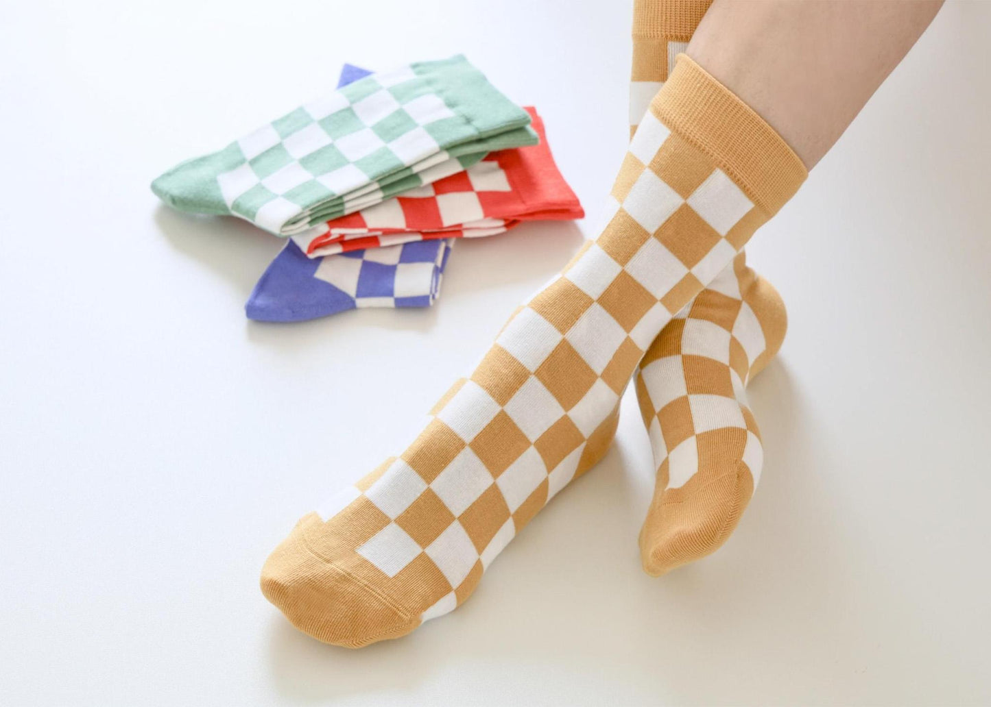 
                  
                    Checkered Cotton Socks - Burnt Orange
                  
                