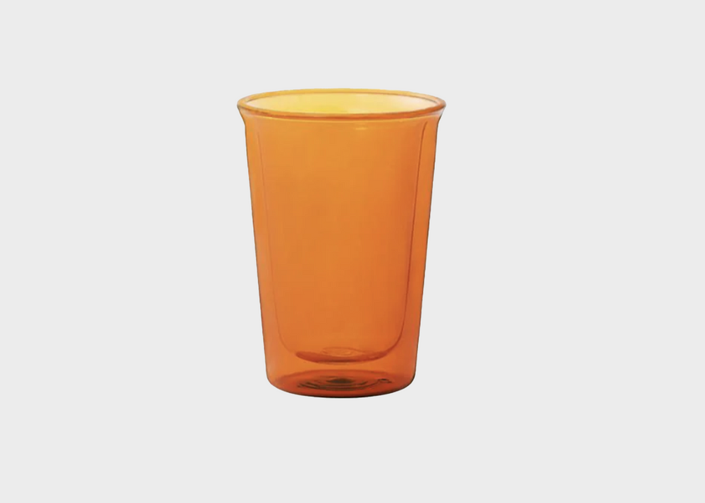 Cast Amber Double Wall Glass 290ml