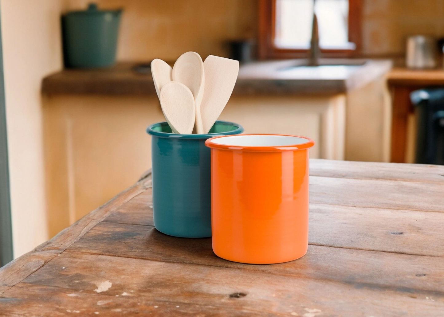 
                  
                    Enamel Utensil Holder
                  
                