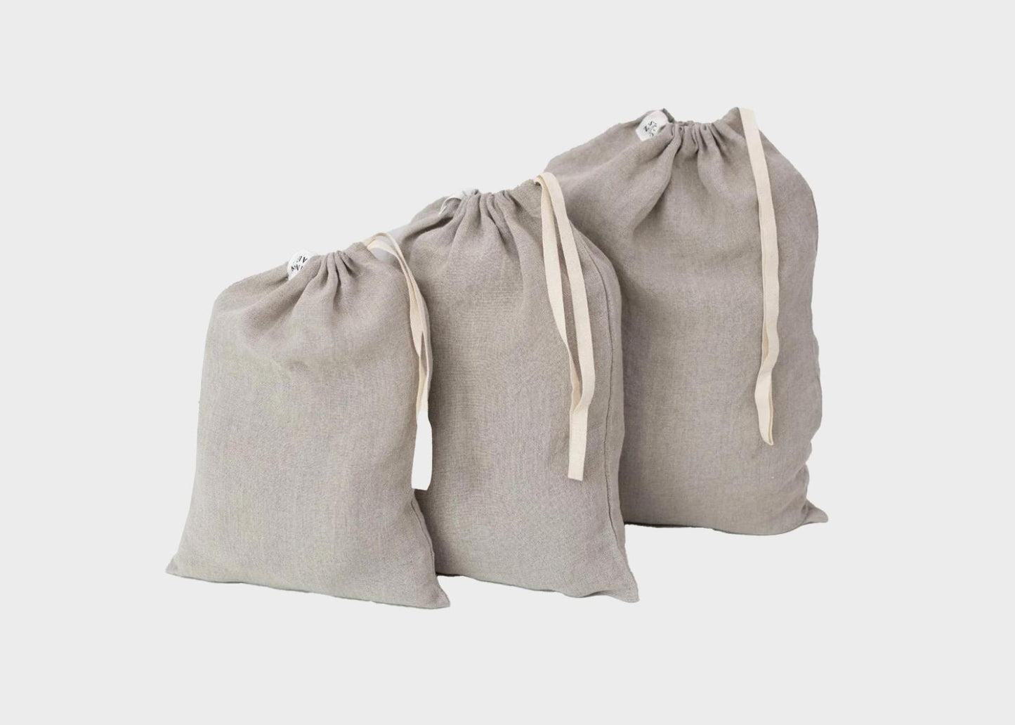 
                  
                    Natural Linen Drawstring Bags Set of 3
                  
                