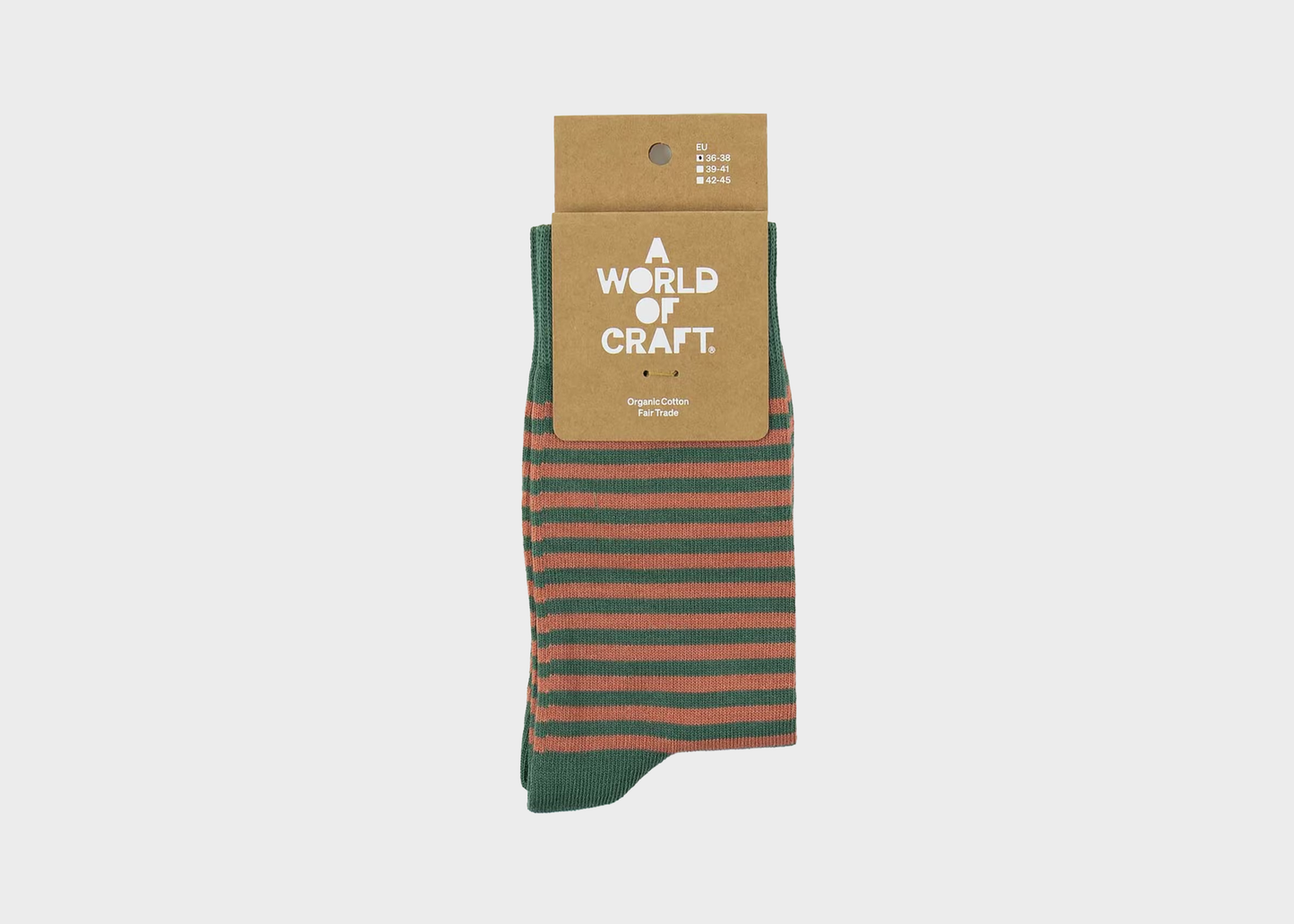 
                  
                    Organic Cotton Socks - Green/Apricot
                  
                