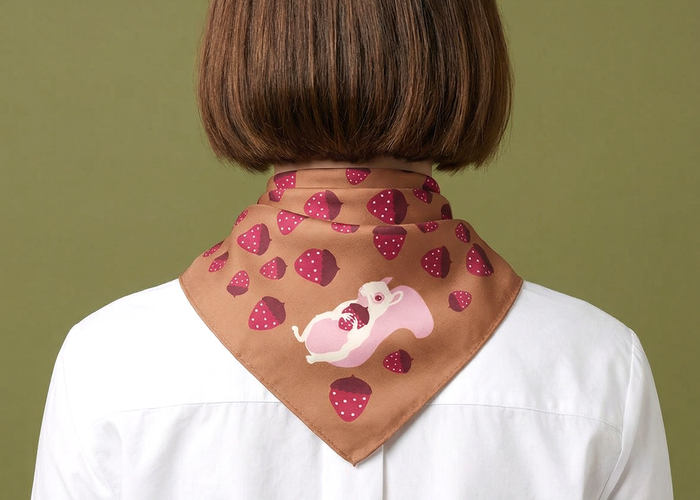 Cotton Silk Bandana - Albino Squirrel