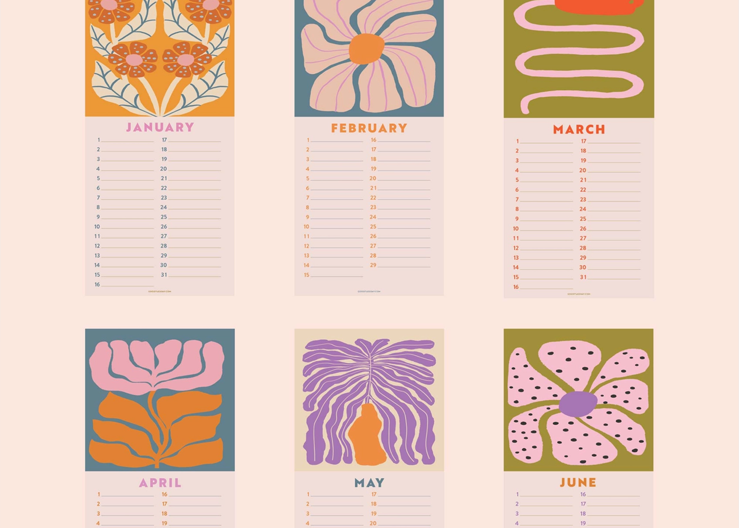 
                  
                    Undated Birthday Calendar
                  
                