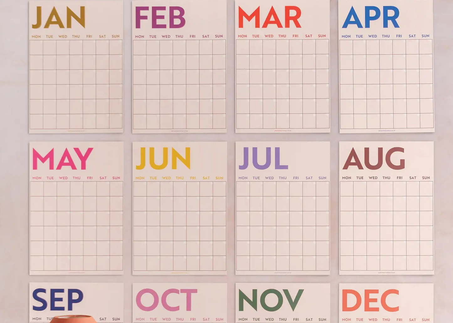 
                  
                    Monthly Undated Wall Planner
                  
                