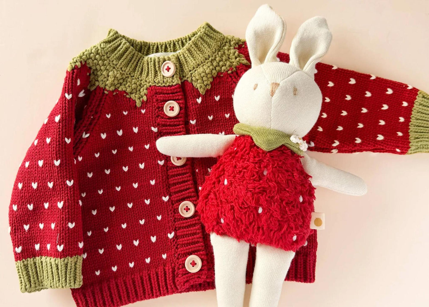 
                  
                    Cotton Strawberry Cardigan, 0-6 mos
                  
                