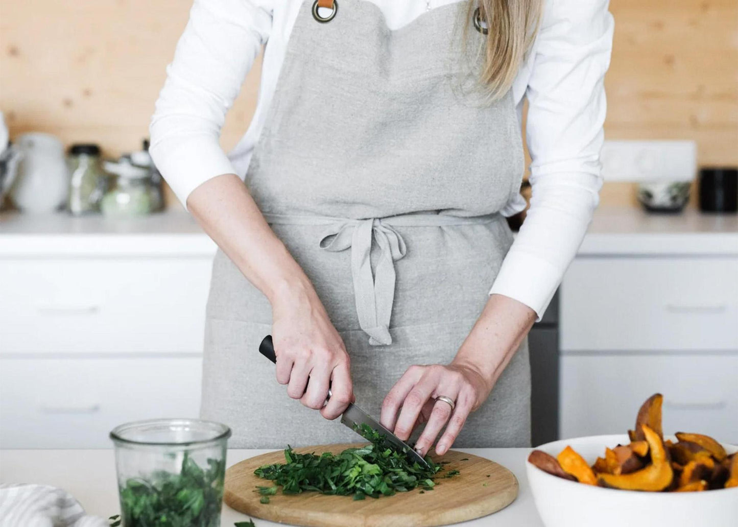 
                  
                    Natural Linen Lux Apron
                  
                