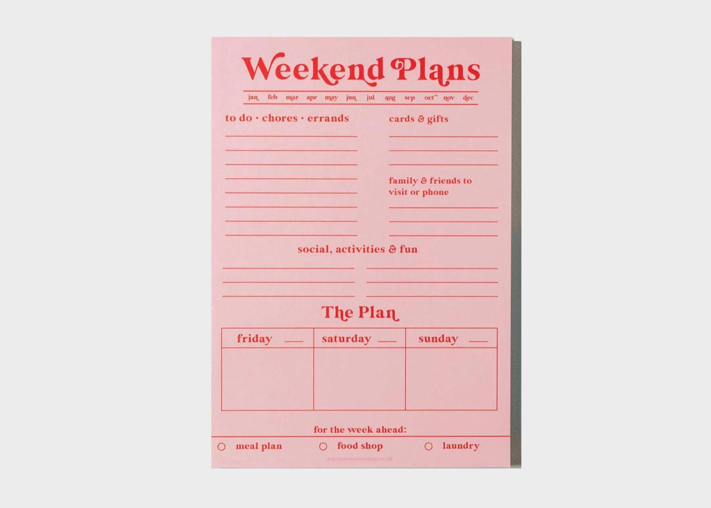
                  
                    Weekend Planner Pad A5
                  
                