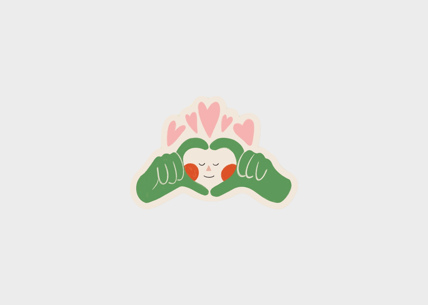 
                  
                    Heart Hands Sticker
                  
                