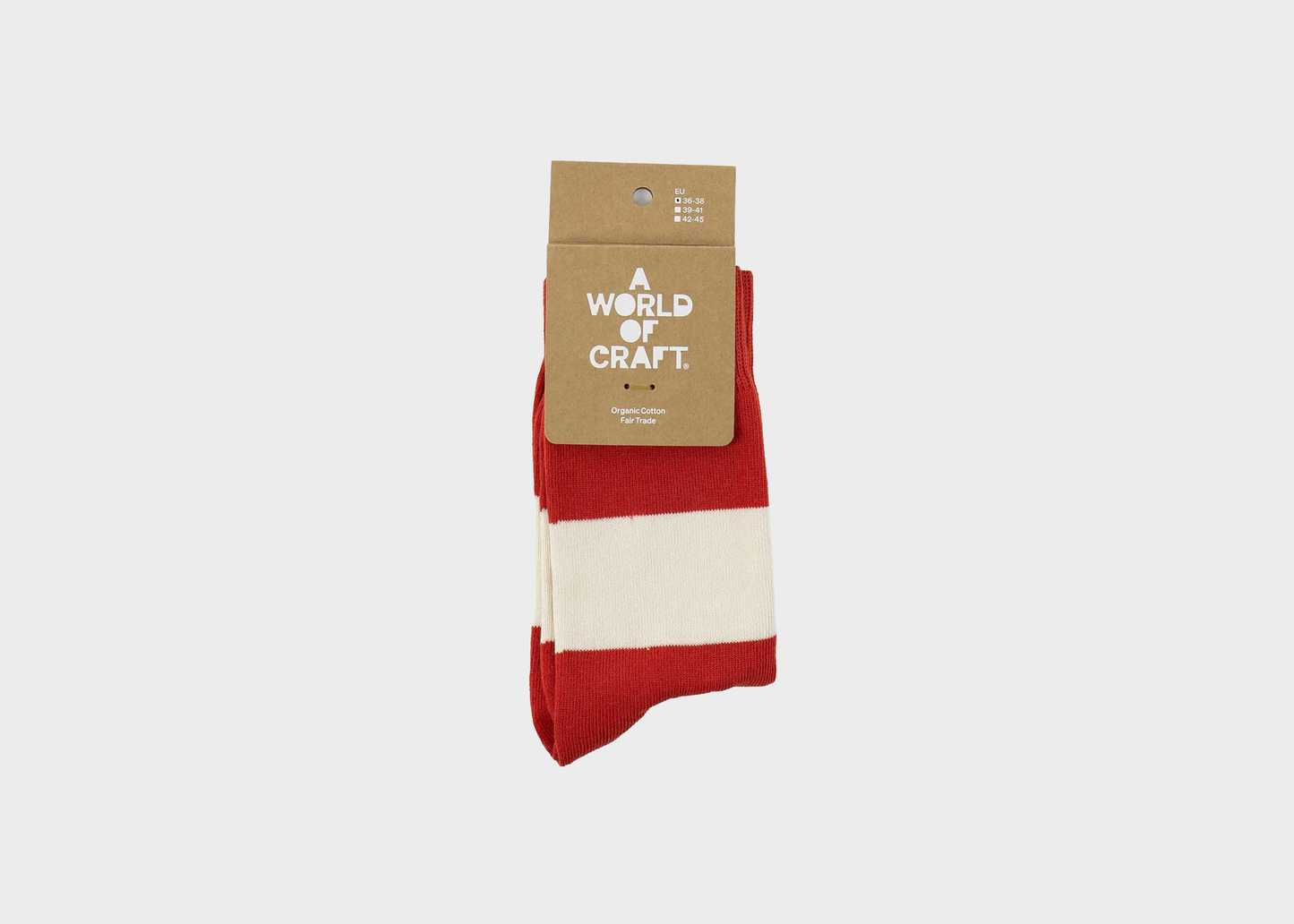 
                  
                    Organic Cotton Socks - Red/Cream
                  
                