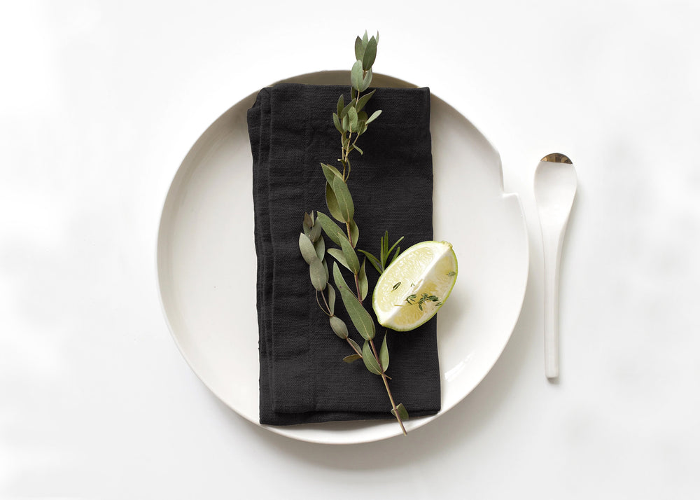 
                  
                    Linen Napkin Set - Black
                  
                