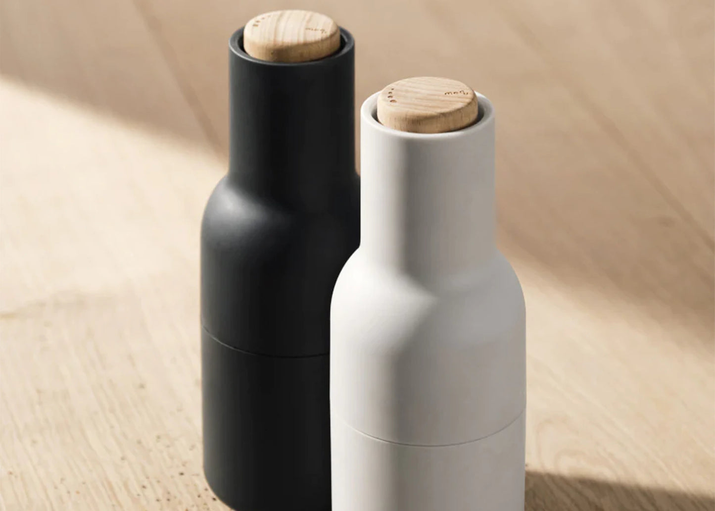 Bottle Grinder Set - Ash/Carbon Beech by Audo Copenhagen