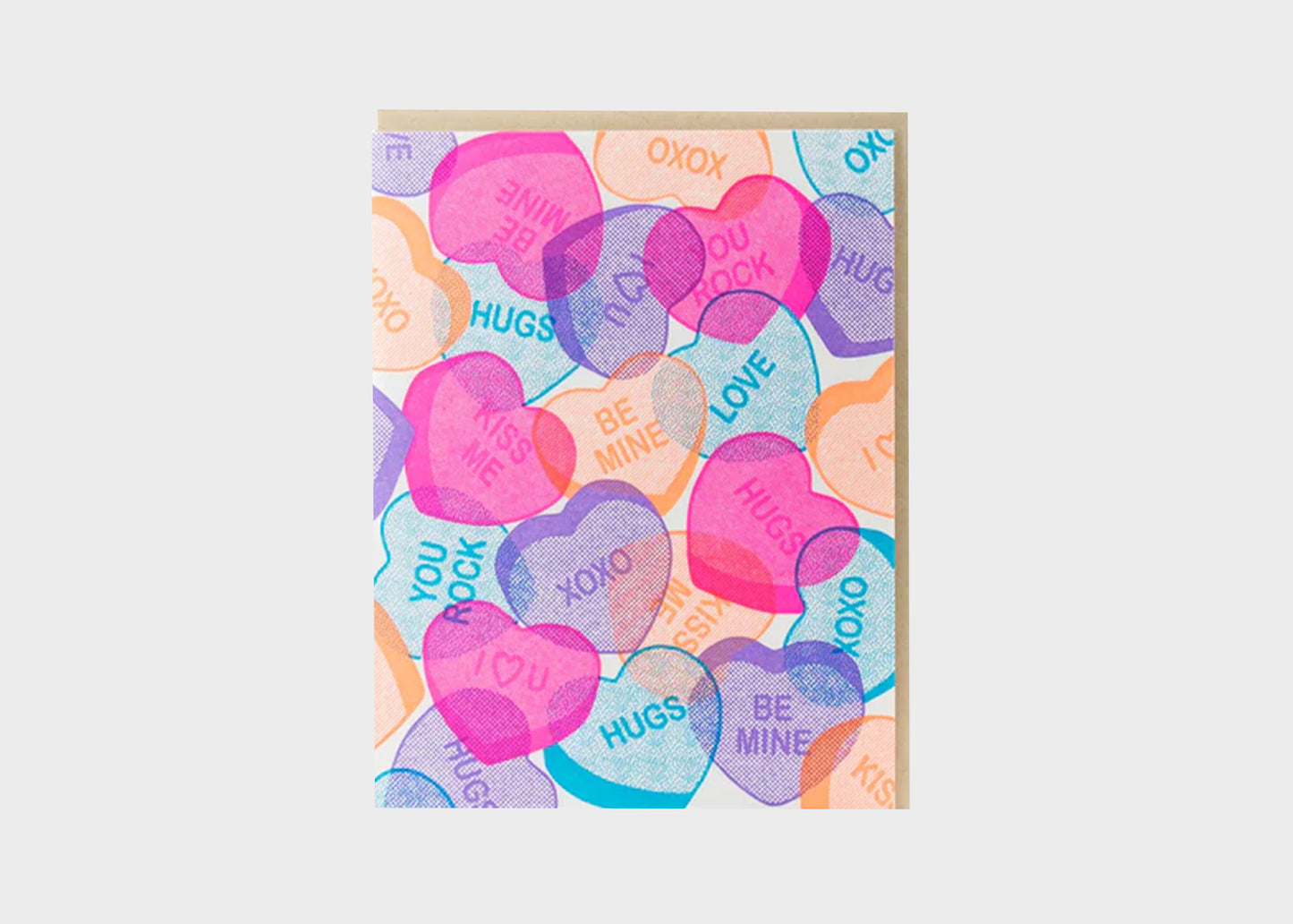 Card - Candy Hearts by Porchlight Press Valentines Day Card