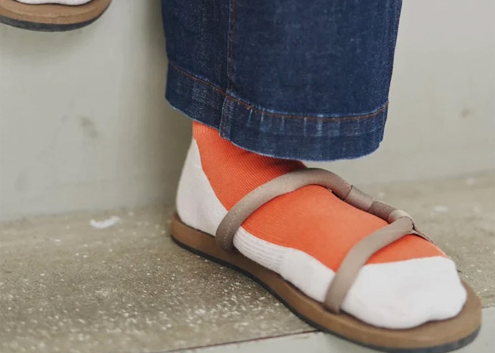 Cotton Cashmere Walking Socks Apricot