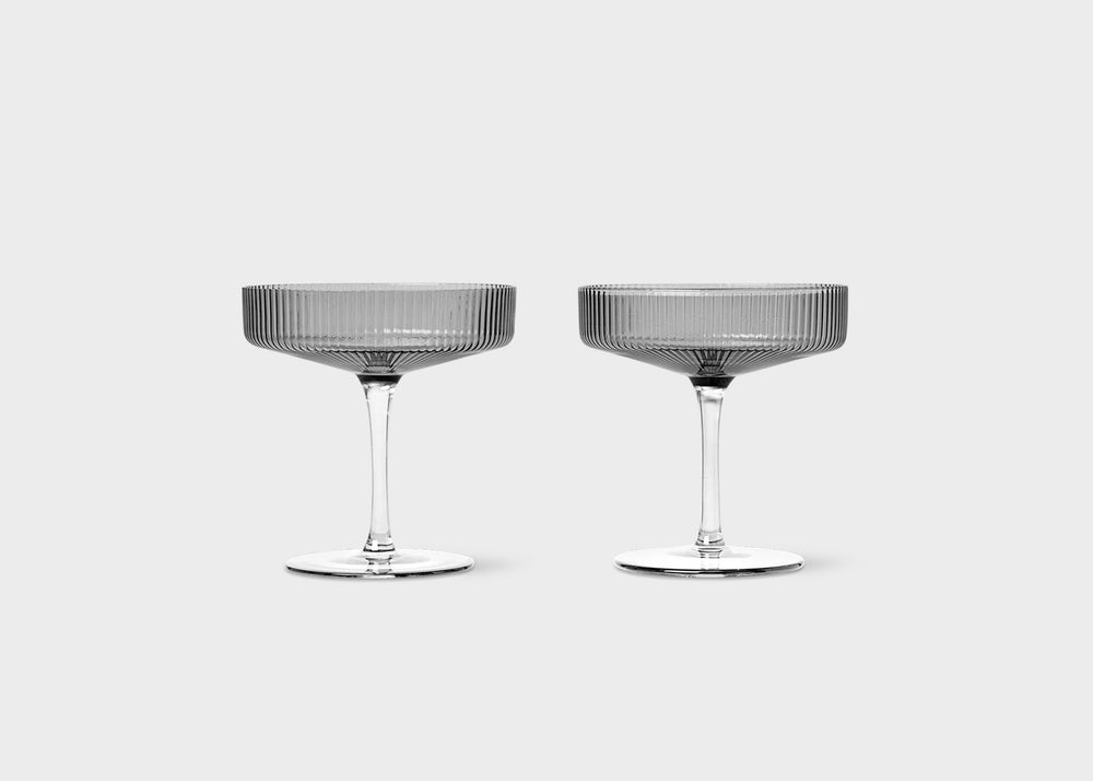 Ferm Living Ripple Champagne Saucers - Thumbnail 3