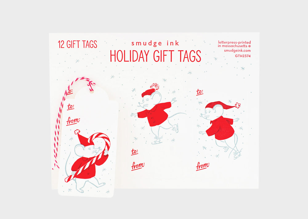 Gift Tags - Festive Mice by Smudge Ink