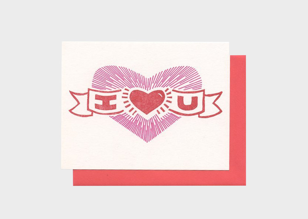 Card - I Heart You Banner by Lynn Oleum
