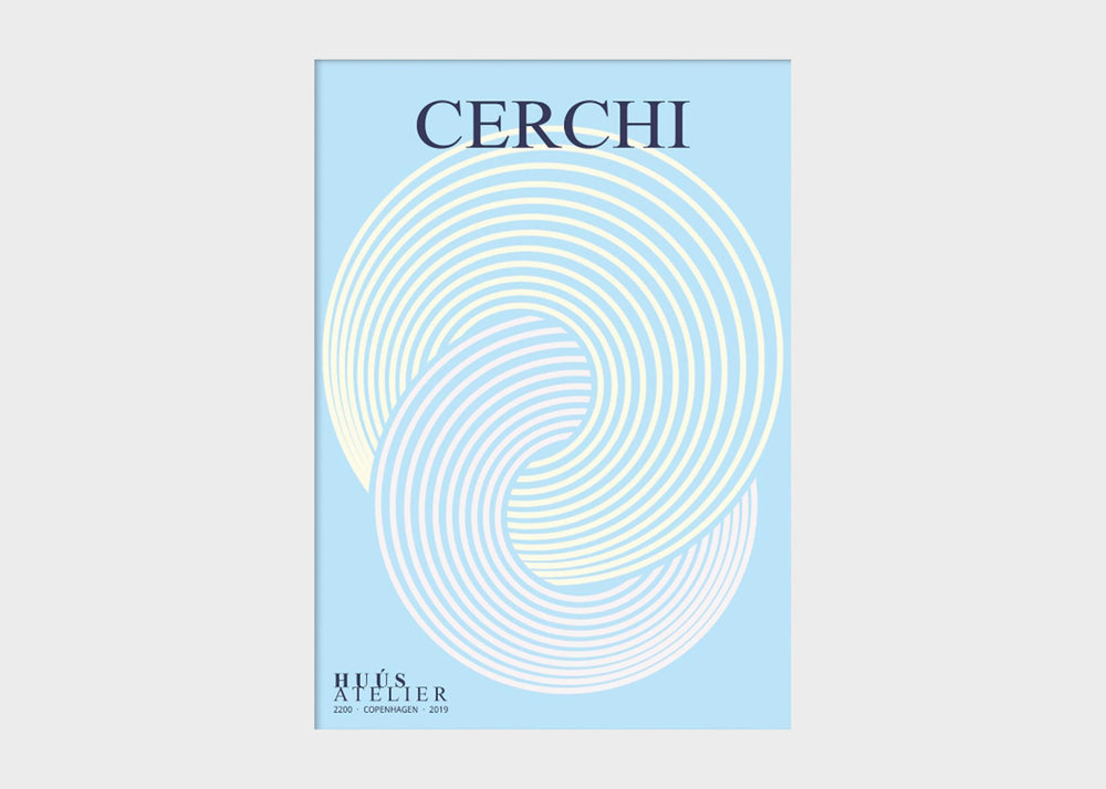 Cerchi Light Blue Print