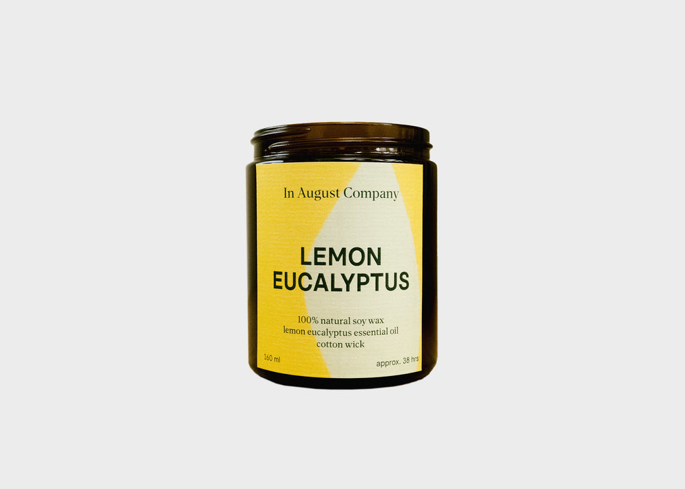 Lemon Eucalyptus Soy Candle by In August Company