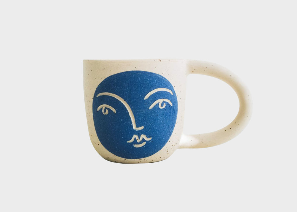 Blue Moon Mug Face by In August Company
