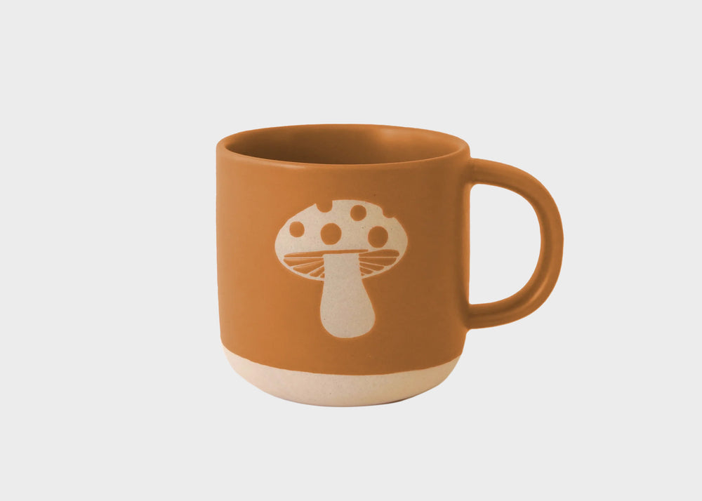Orange Spice Ceramic Mushroom Mug by Sunshine Studios