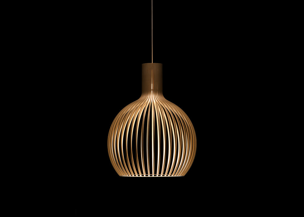 Octo Pendant 4240 and 4241 in Birch by Secto Design