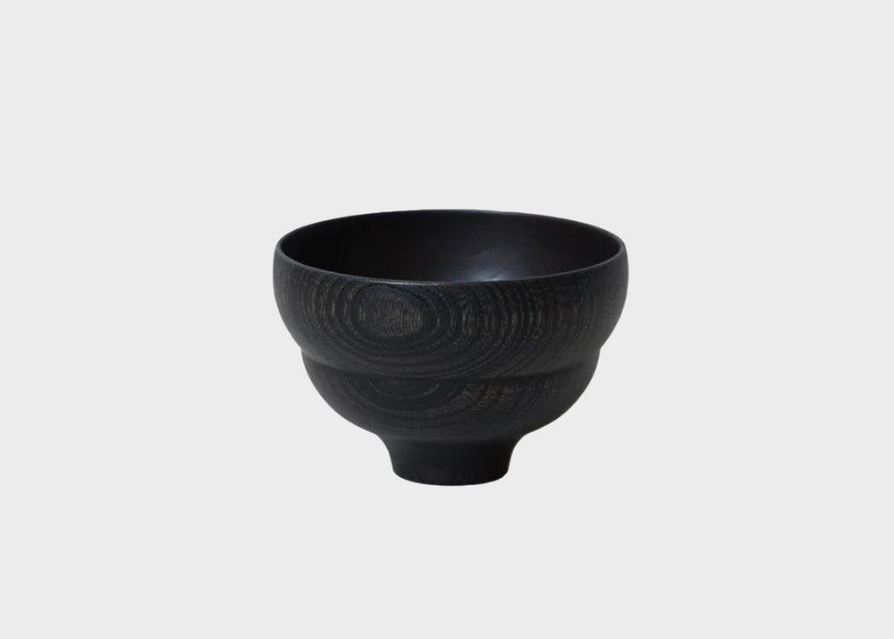 Tsumugi Wooden Bowl - Mokko, Black