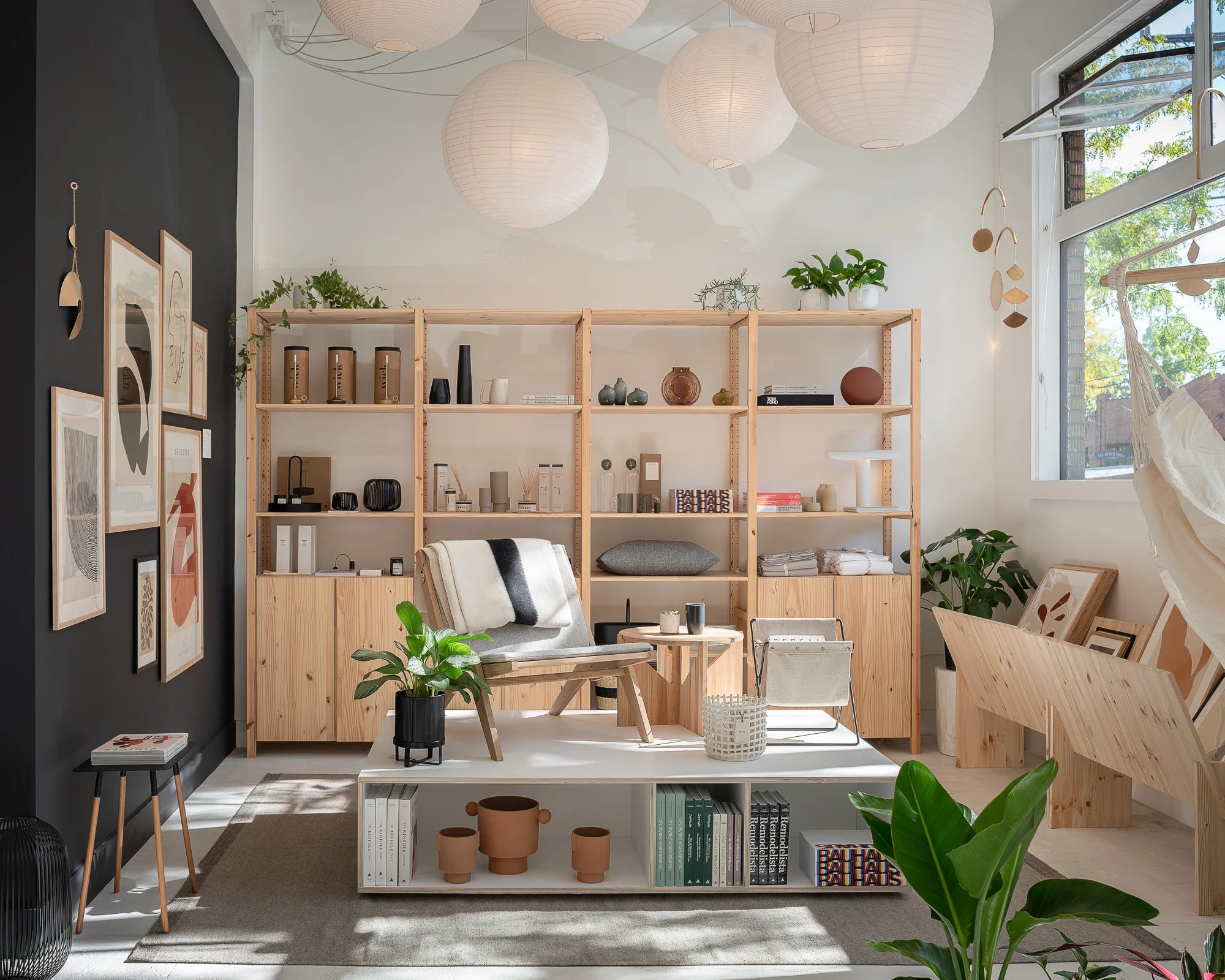 Woodland Mod store scene with midcentury modern furniture and decor