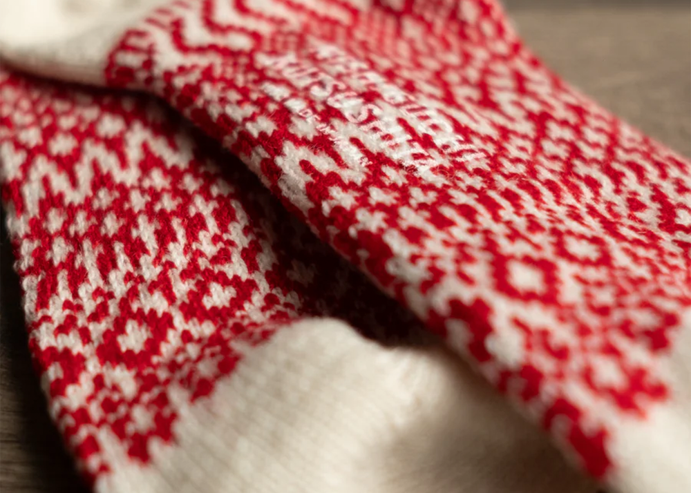 
                  
                    Wool Jacquard Socks - Red
                  
                