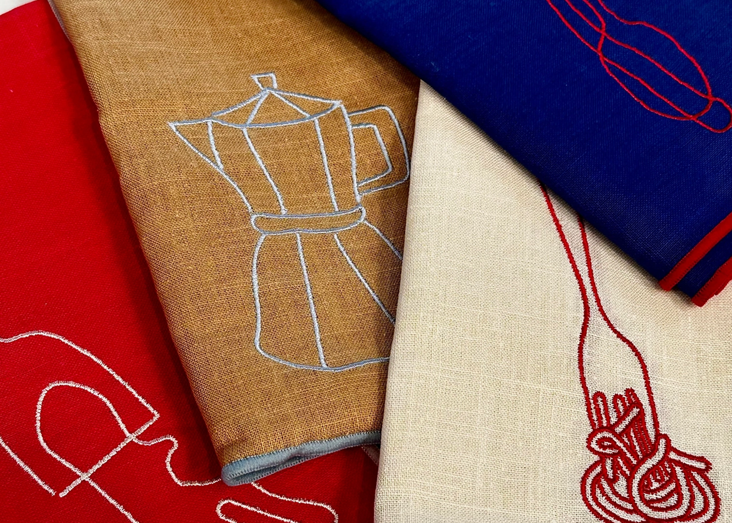 
                  
                    Embroidered Linen Blend Napkin Set
                  
                