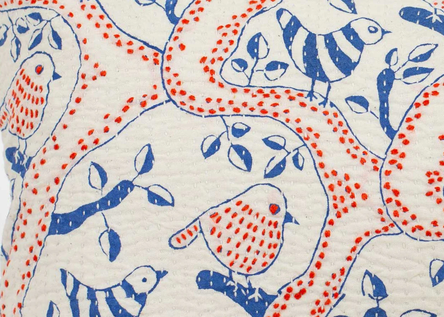 
                  
                    KANTHA BIRDS Cushion cover
                  
                