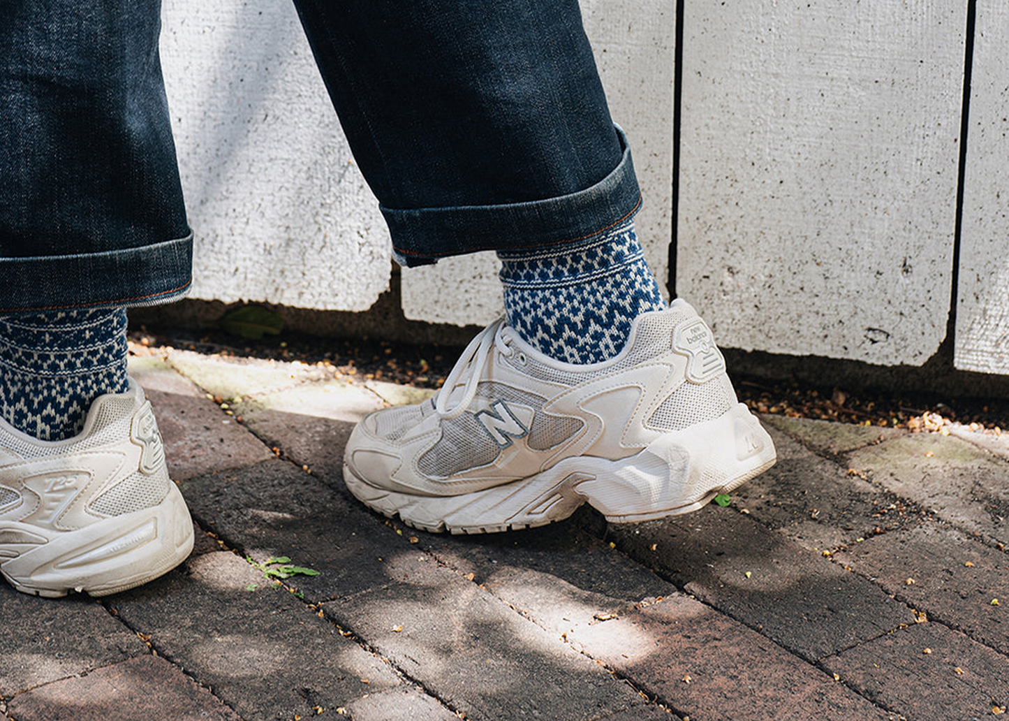 
                  
                    Wool Jacquard Socks - Seagull Blue
                  
                