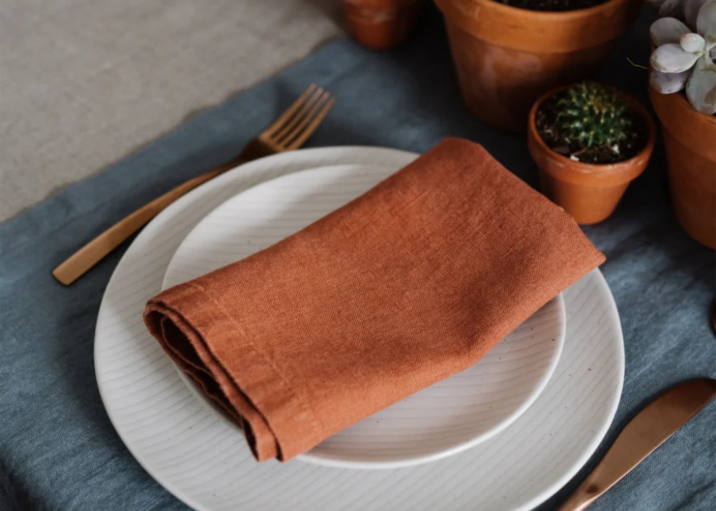 
                  
                    Linen Napkin Set - Baked Clay
                  
                