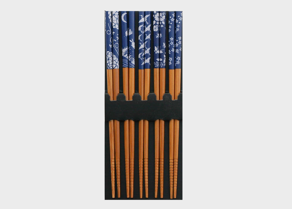 Blue and White Chopstick 5 Pack