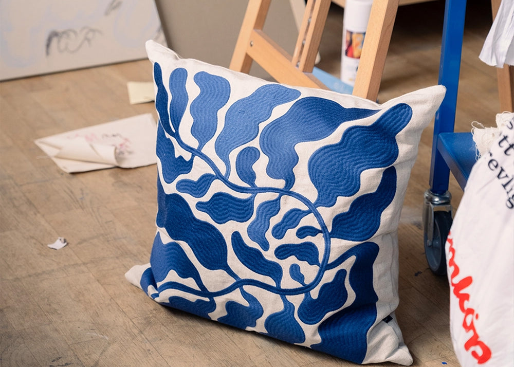 
                  
                    Leaves Blue Cushion Cover Fine Little Day
                  
                