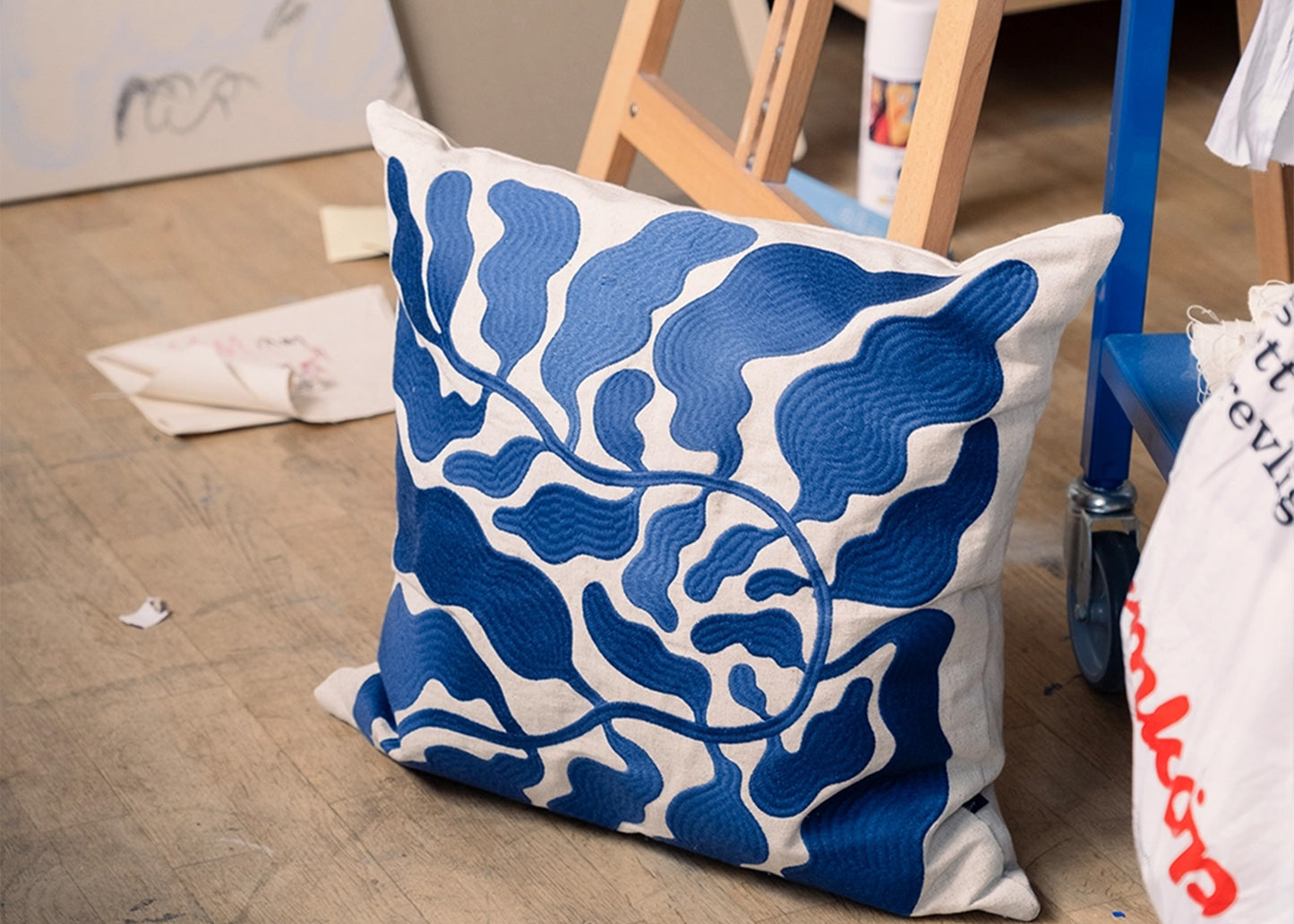 
                  
                    Leaves Blue Cushion Cover Fine Little Day
                  
                