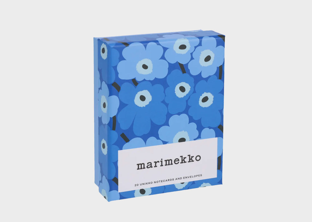 Unikko Notecards Blue